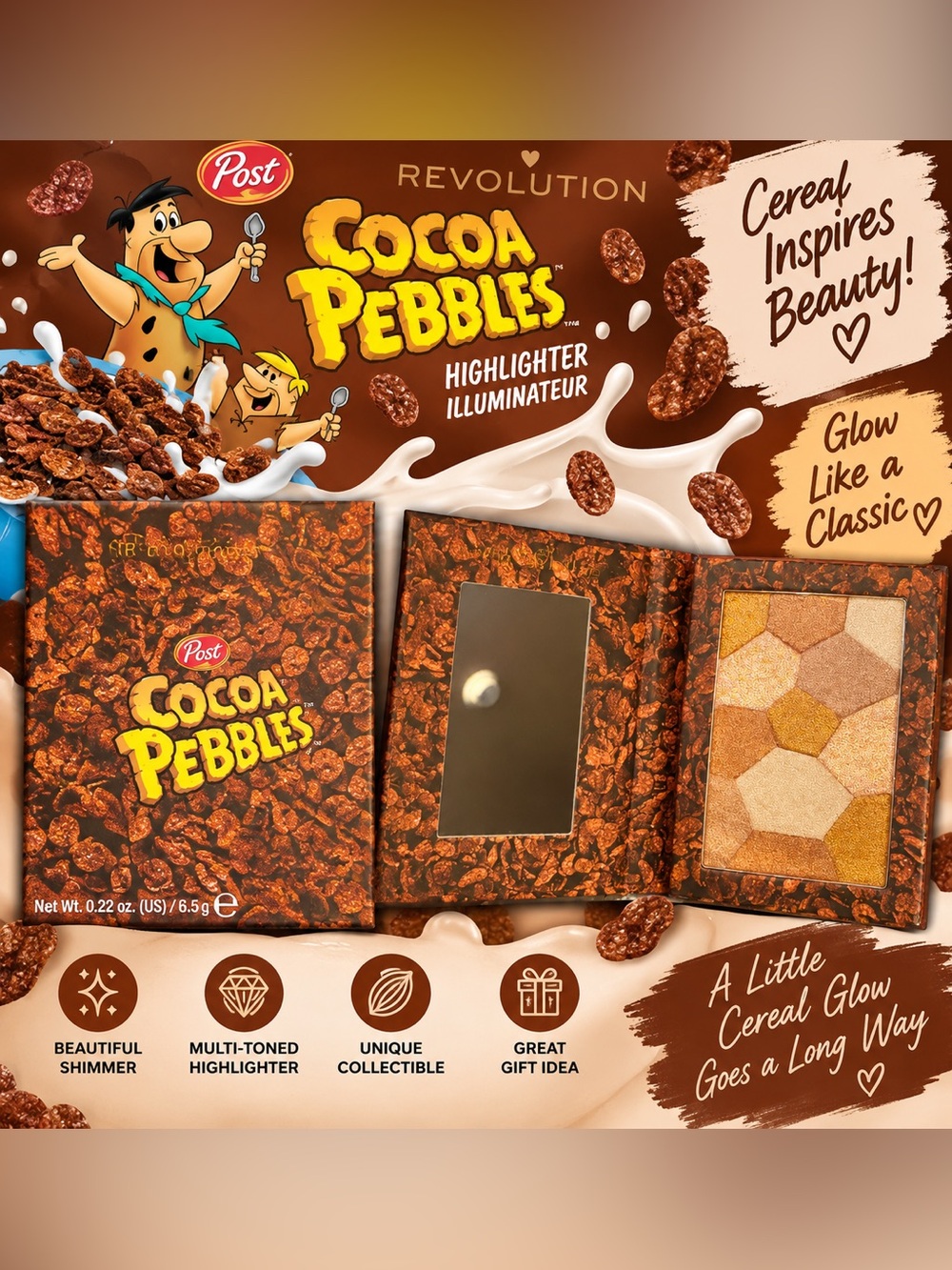 I 🤎 Revolution Cocoa Pebbles Highlighter Palette